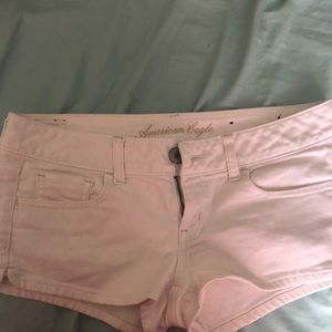 White jean shorts